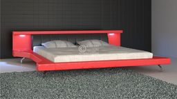 Łóżko tapicerowane Soul Led 160x200 - tkanina