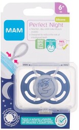 MAM Perfect Night Silicone Pacifier 6m+ Bears smoczek