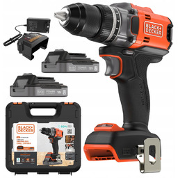 Wiertarko-wkrętarka 18V 50Nm 2x2Ah Power Connect Black Decker