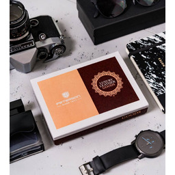 Portfel tłoczony Peterson brązowy [DH] Portfel męski skórzany