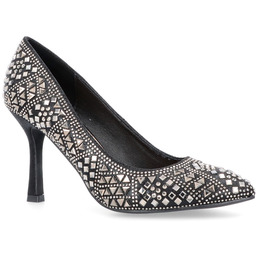 Szpilki z kryształkami - MENBUR 24682 CZARNE