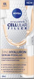 Nivea Hyaluron Cellular Filler 3w1, serum-podkład, kolor jasny,