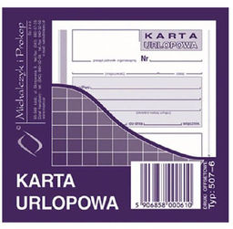 Druk "Karta Urlopowa" 2/3 A6 MICHALCZYK I PROKOP