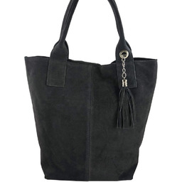 Barberinis Shopper bag torebka damska zamszowa - Szara