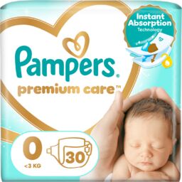Pampers Premium Care 0 (do 3 kg), pieluchy,