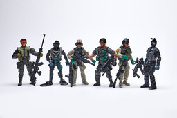 Figurki Swat Żołnierze 6 Szt Armia Ruchome Figurki