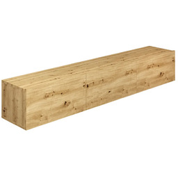 Elior Minimalistyczna wisząca szafka pod telewizor dąb artisan