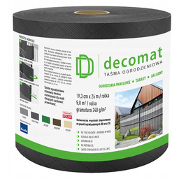 Taśma Ogrodzeniowa Grafitowa 19.3CMX26M Decomat