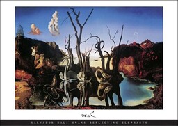 Salvador Dali Swans Reflecting Elephants - plakat