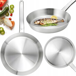 Gerlach Patelnia Stalowa Do Smażenia Steków Nieprzwierająca Indukcja