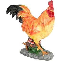 Relaxdays Figurka ogrodowa, kogut, odporna na warunki atmosferyczne,