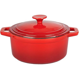 Cosy & Trendy Bergerac Żeliwny rondel, Czerwony, 22