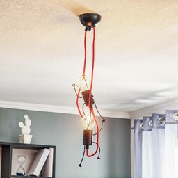 EMIBIG LIGHTING Lampa wisząca Bobi 2 czarna, kabel
