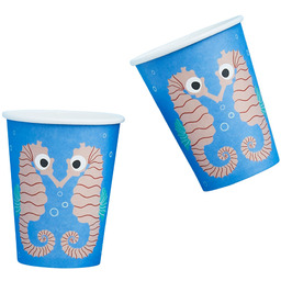 Kubeczki papierowe Koniki Morskie - 250ml - 8