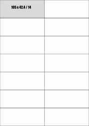 Etykiety samoprzylepne 105x42 mm, A4, 1400 szt.