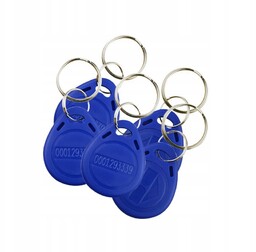 15x Brelok Do Kluczy Zbliżeniowy Rfid Niebieski Zakodowany