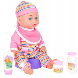 DUŻA LALKA BOBAS 30cm SIADA NA NOCNIK +