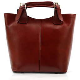 Piękna stylowa duża damska shopperbag skórzana