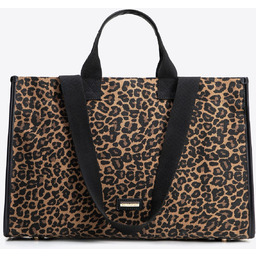 Uniwersalna shopperka damska brązowo - czarna