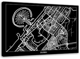 Obraz na płótnie, Dubaj - plan miasta 60x40