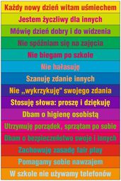 Zasady ucznia - naklejki na schody
