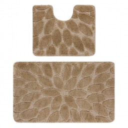 Komplet łazienkowy 2-cz. dywan SUPREME STONES kamienie, antypoślizgowy,