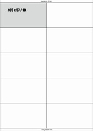 Etykiety samoprzylepne 105x57 mm, A4, 1000 szt.