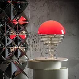 VERPAN Wire Mała lampa stołowa, czerwona