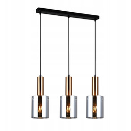 Lampa wisząca Sardo z trzema efektownymi kloszami