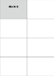 Etykiety samoprzylepne 105x74 mm, A4, 800 szt.