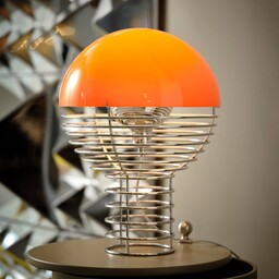 VERPAN Wire Mała lampa stołowa, pomarańczowa