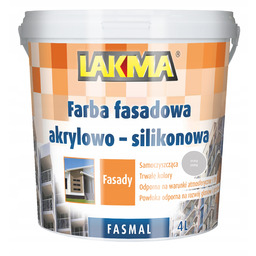 Lakma Fasmal Farba Elewacyjna Fasadowa Akrylowo Silikonowa Szary