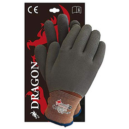 WINFULL3 - Rękawice ochronne ocieplane, powlekane - brązowo-szary