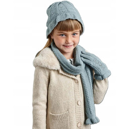 Komplet Abel&Lula 5907.21 czapka z szalem rękawiczki miętowy
