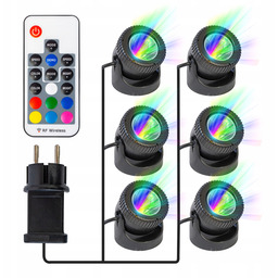 Zestaw Lamp 6 Szt Reflektorów Led Rgb
