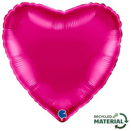 Balon foliowy serce ciemno różowy - 14" -