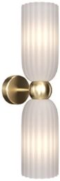 Maytoni Lampa ścienna Antic MOD302WL-02W szklana złota biała
