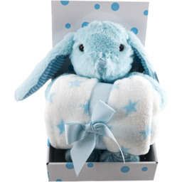 EasyCare Zestaw Króliczek pluszak + kocyk 75 x