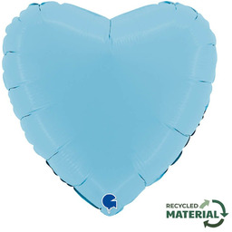 Balon foliowy serce matowy niebieski - 14" -