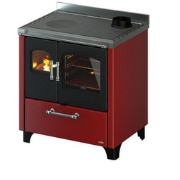 Kuchnia na drewno Smart 80 Czerwona