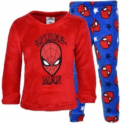 Piżama Spiderman Dziecięca Chłopięca Miś Polarowa 104/110