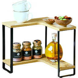 Kesper Narożna półka kuchenna z drewnianymi półkami, 30