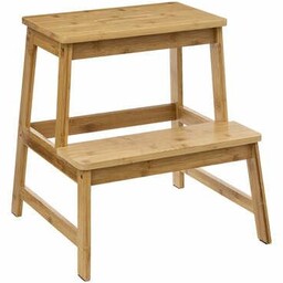 Taboret/ podnóżek z 2 stopniami bambusowy