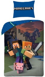Pościel Minecraft Steve Alex Baby Pig Bawełna 140