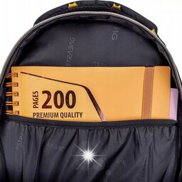 PLECAK TORNISTER SZKOLNY DLA DZIEWCZYNKI CZARNY ZŁOTY PLUSZOWY