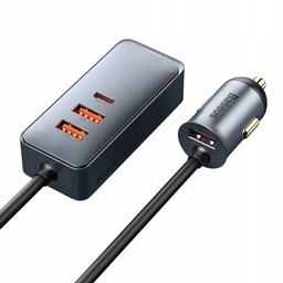 Baseus Ładowarka Samochodowa Z Przedłużaczem 3X Usb-a 1X