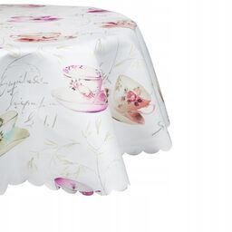 Obrus PLAMOODPORNY OWALNY Filiżanki 130x250 owal
