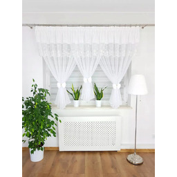 Firanka Gotowa Haft Kokardki Do Salonu Sypialni