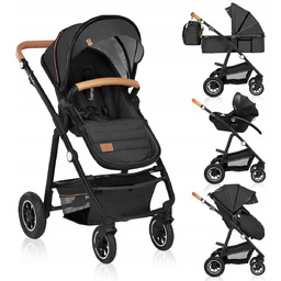 WÓZEK SPACEROWY 3w1 Lionelo AMBER Spacerówka Gondola Fotelik