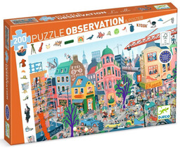 Puzzle 200 elementów obserwacja Miasto Djeco DJ07515